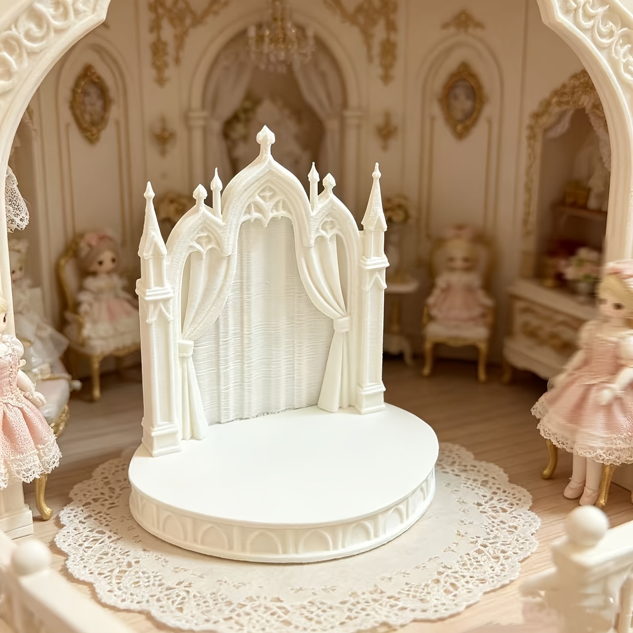 Model Kit In Era - ゴシック城ジオラマプラットフォーム DIY ミニチュアフィギュア飾り人形写真撮影妖精庭工芸品ミニチュア結婚式のシーンの装飾