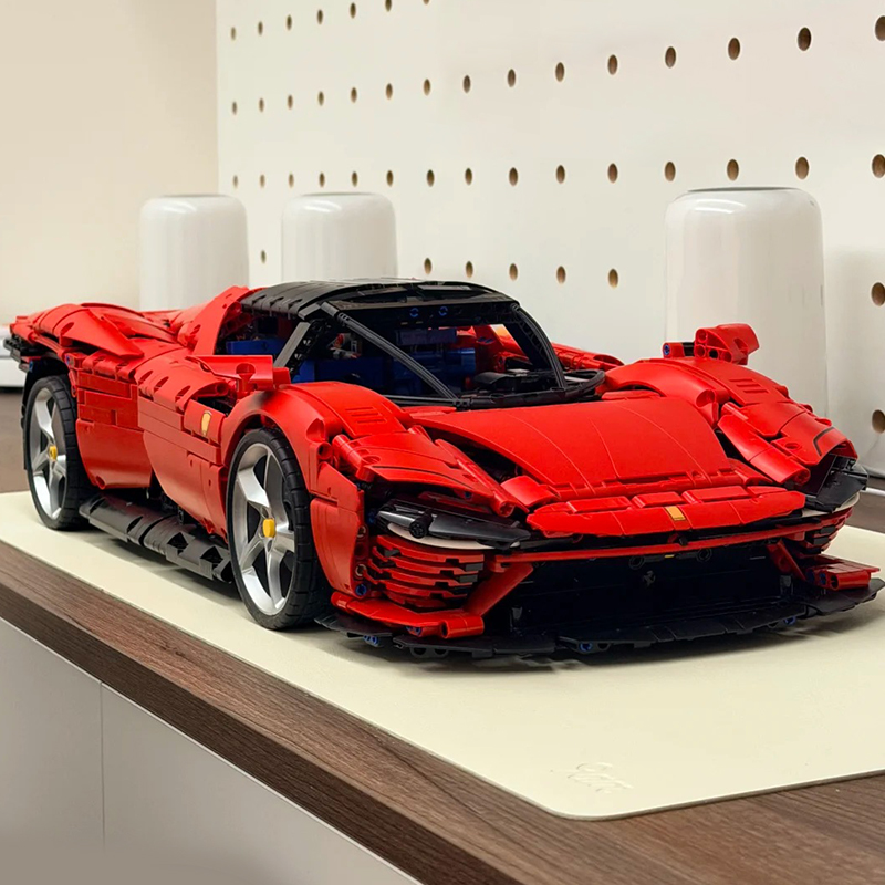 Model Kit Ferrari - 2026年新作 テクニカルフィット スーパーカー フェラーリ風 ブロックブリック スポーツカー
