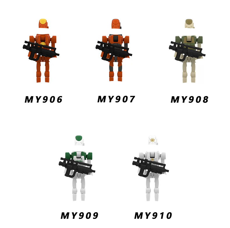 Model Kit Action Figure - MY901-MY910 ビルディングブロック ウォーリアーモデル アセンブリ アクションフィギュア AATドライバー