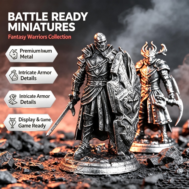 固体白銅金属ミニチュア中世騎士フィギュア卓上ウォーゲームデス - Model Kit In Era のレビューと価格