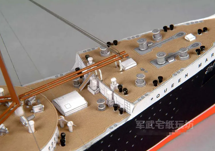 英国のスチーマー紙モデルキット、ロイヤルメール、rms、クイ - Model Kit Queen Mary のレビューと価格