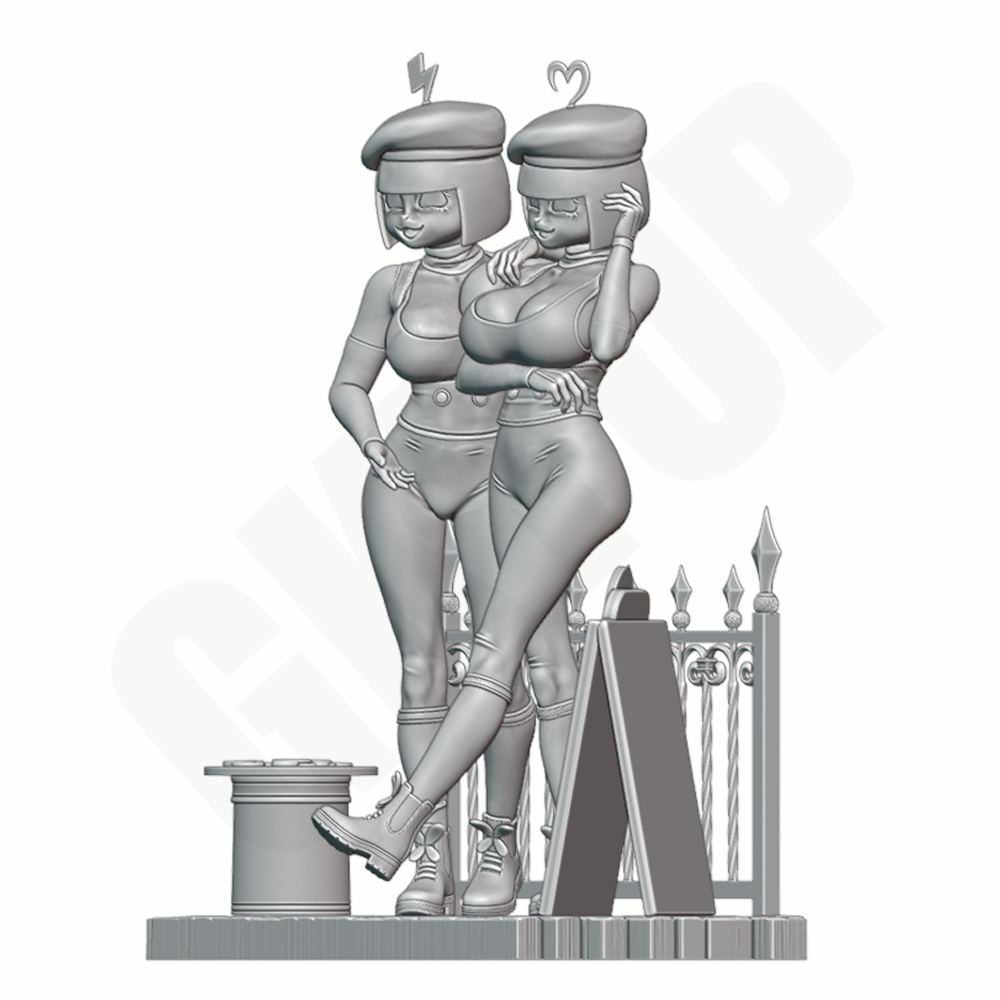 ツインビューティーズ 1/24 スケール樹脂フィギュアモデル - Model Kit Diorama のレビューと価格