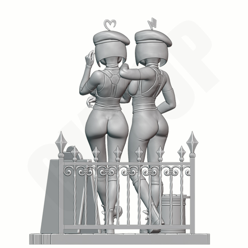 ツインビューティーズ 1/24 スケール樹脂フィギュアモデル - Model Kit Diorama のレビューと価格