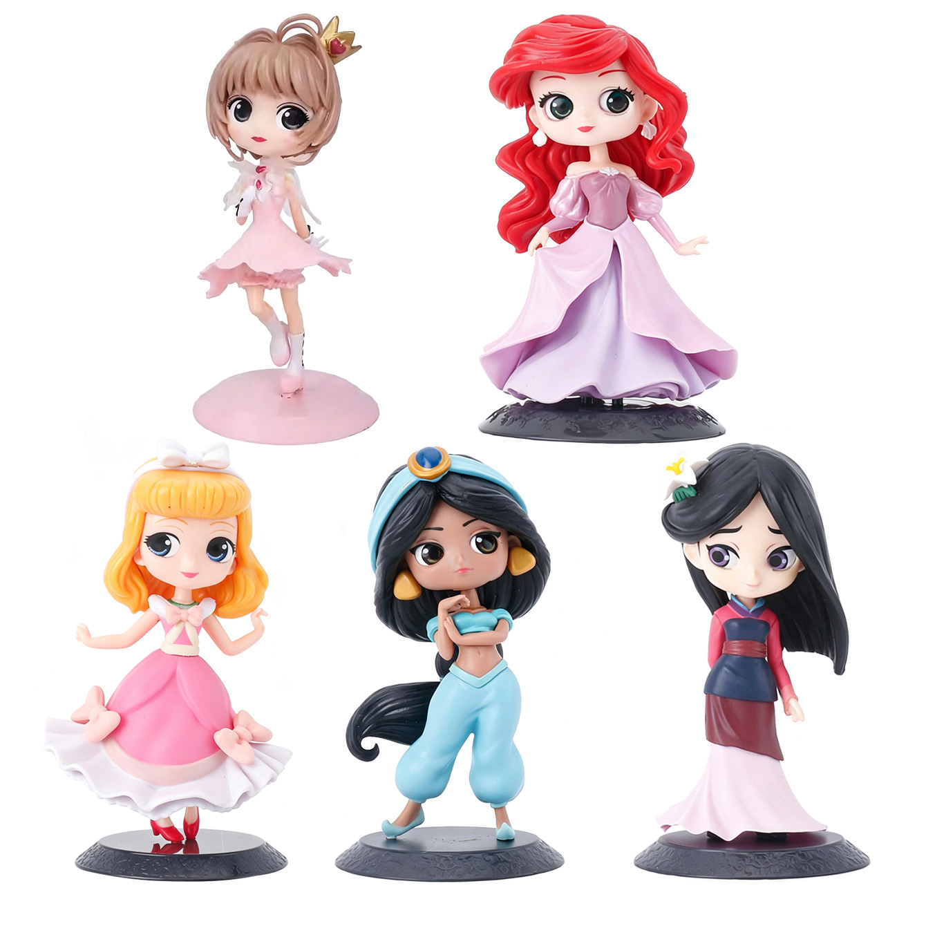 かわいい漫画の女の子フィギュアセット、様々なスタイルの衣装、 - Model Kit For Girls のレビューと価格